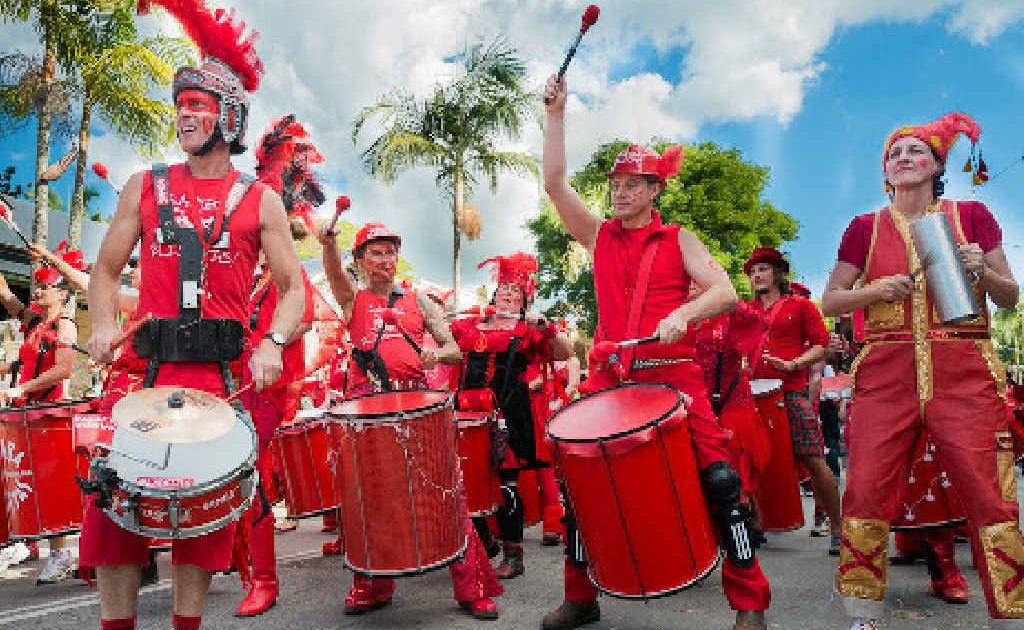 The Samba Blisstas drumming troupe come to town this weekend. The Samba Blisstas drumming troupe come to town this weekend.